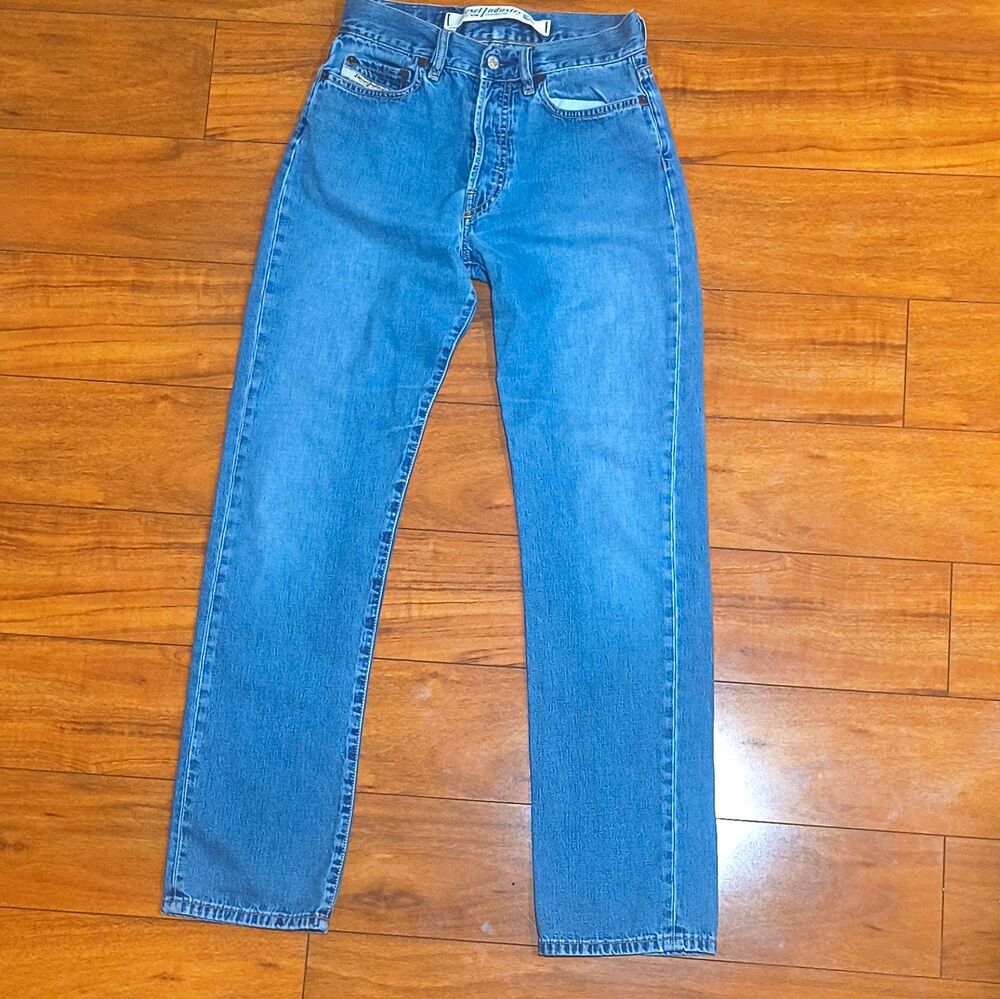 Diesel Industry Men's Blue Denim Jeans - Straight Leg Button Fly 5-Pocket